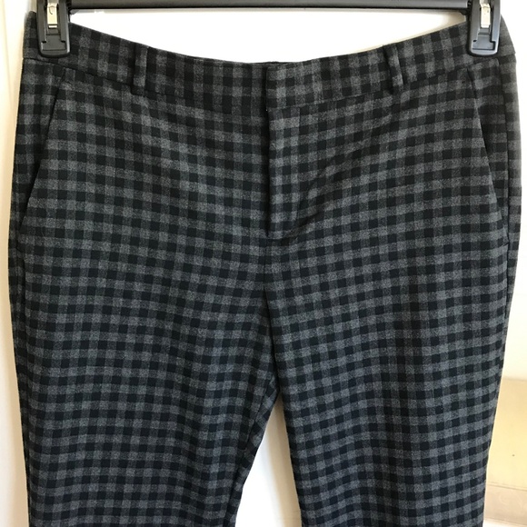 BANANA REPUBLIC Gingham Check Ryan Straight Leg Trouser Pants Women’s Size 10 - Picture 3 of 16